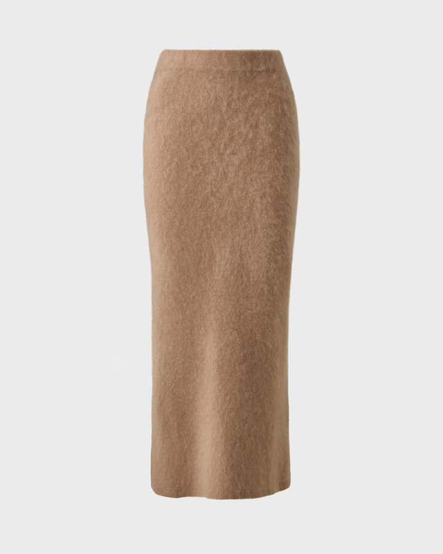 Malina Midi Skirt Leya Brushed Knitted Camel S