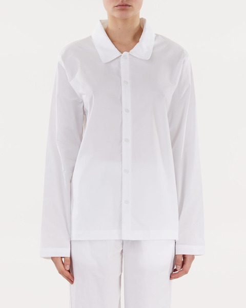 Shirt V-Neck Button Down  Vit 1