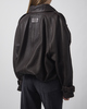 Acne Studios Frakke Cropped Leather Trench Dark Brown 36