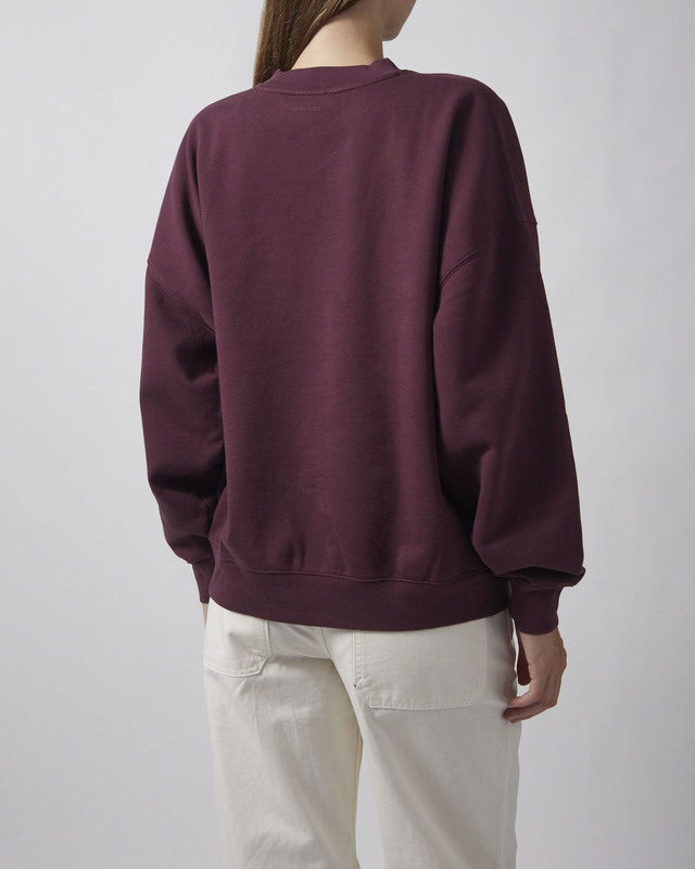 Anine Bing Sweatshirt Miles Letterman Bordeaux S