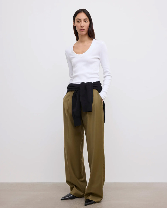 Dagmar Top Scoop Jersey White L