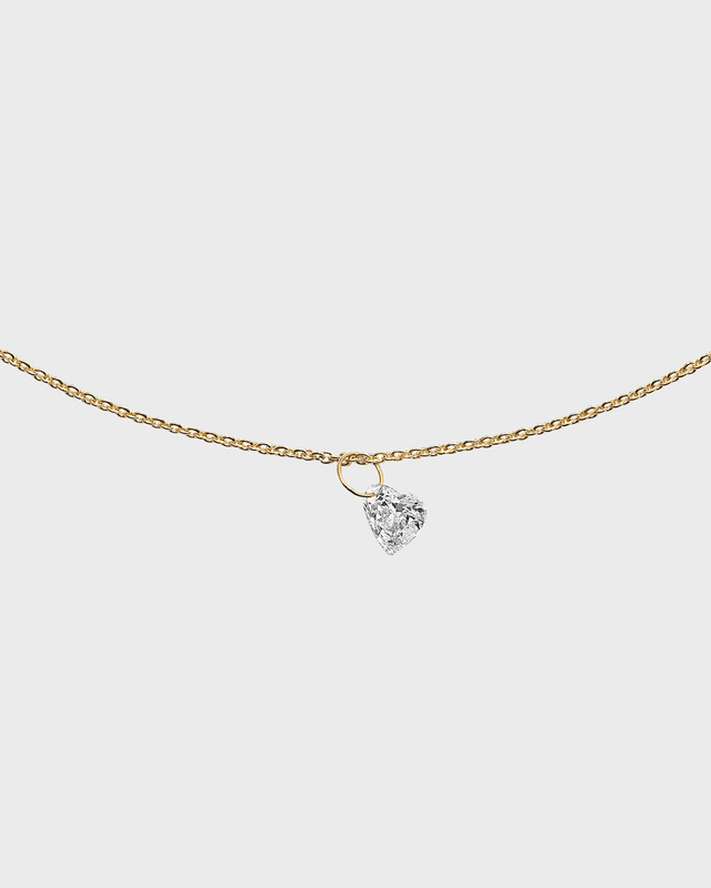 CBYC Necklace Floating Diamond Heart Guld ONESIZE