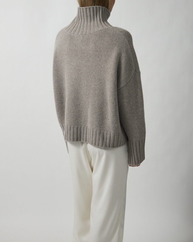 Soft Goat Genser Girlfriend Turtleneck Greige XL