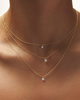 CBYC Necklace Floating Lab Diamond  Gold ONESIZE