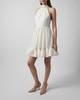 Malina Dress Fern Halterneck Ruffled Mini White XS