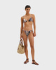 Malina Bikinioverdel Sanja Beaded Triangle White/Brown XL