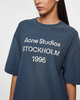 Acne Studios T-Shirt Logo Relaxed Fit Blue S