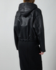 Sportmax Læderjakke Bomber Hood Black IT 38 (EUR S)