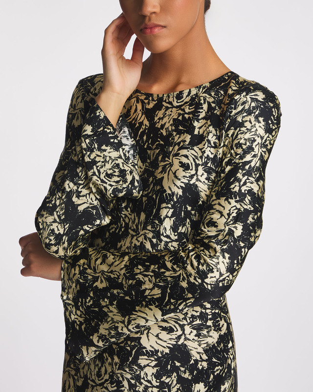 Ganni Dress Printed Satin Multicolor 42