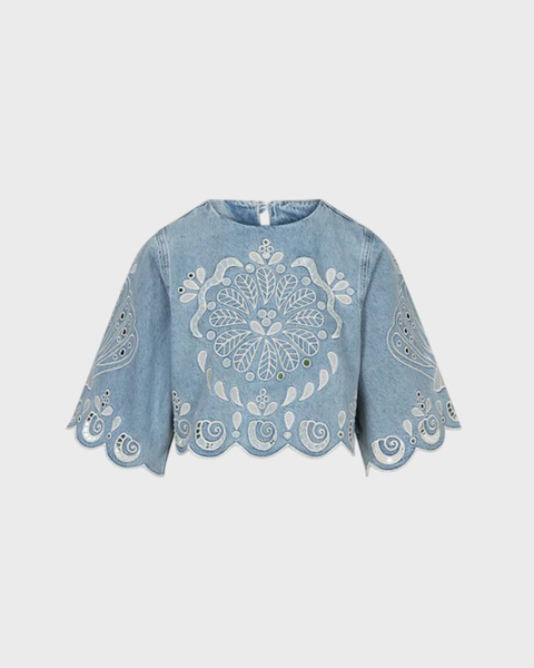 Blus Denim Richelieux Cropped Denim 1