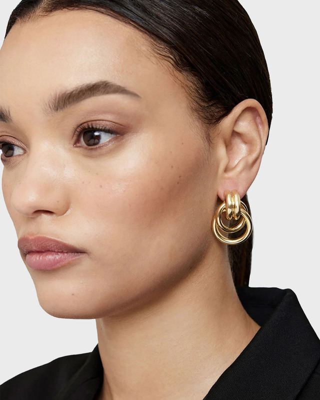 Anine Bing Earrings Double Knot Guld ONESIZE