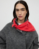Soft Goat Tørklæde Brushed Triangle Red ONESIZE