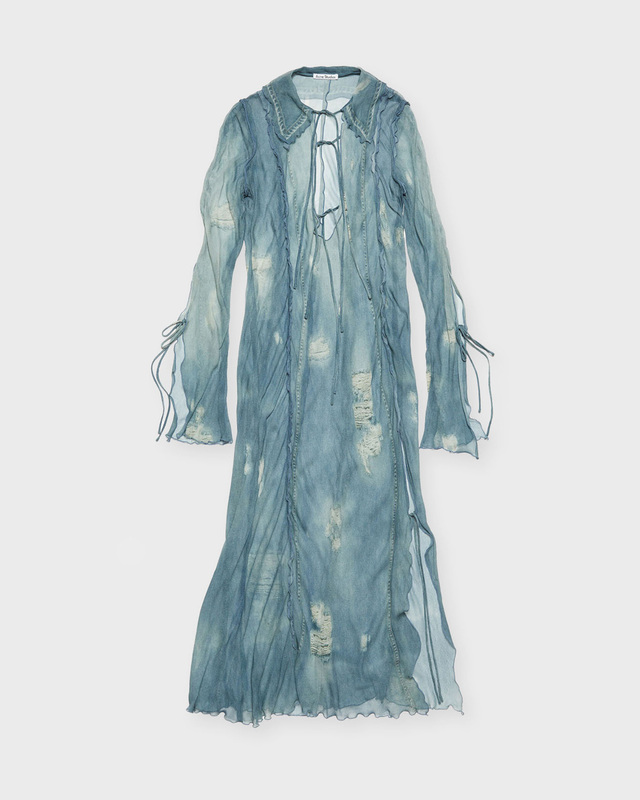 Acne Studios Dress Fluid Print Denim Denim 38
