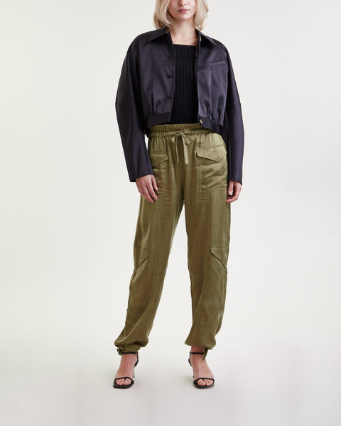 Jacka Double Satin Short Svart 2
