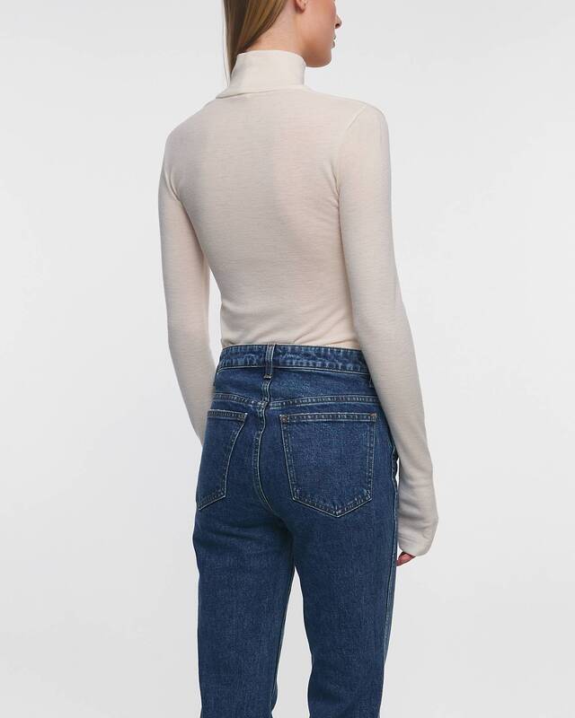 Jil Sander Tröjor High Neck & Crewneck Double Layer Bone XS
