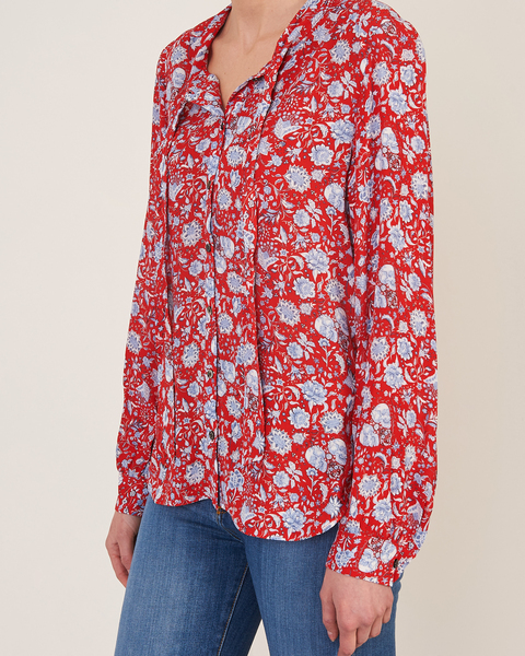 Blouse Taos Flowers Field Red 1