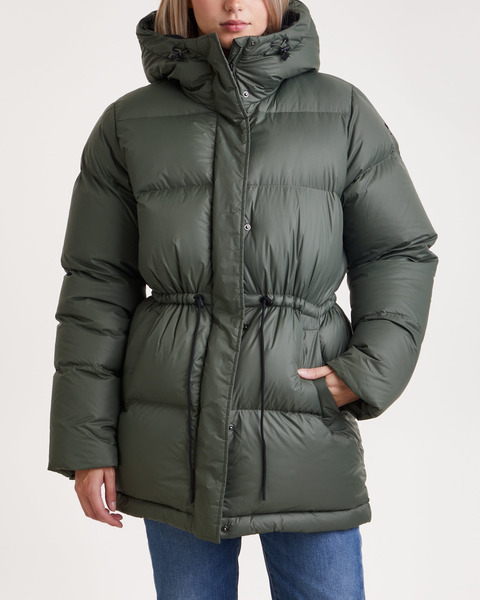 Jacka W Down Hood Parka Grön 1
