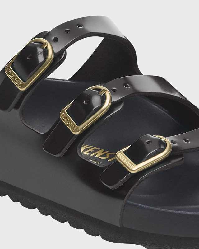Birkenstock Sandals Florida D-Buckle High Shine  Black EUR 36