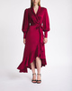 Zimmermann Silk Wrap Midi Dress Burgundy  0 (XS-S)
