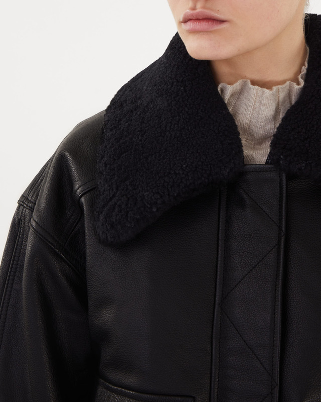 Dagmar Jacket Biker Leather Black 34