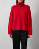 Soft Goat Striktrøje Folded Turtleneck Red M