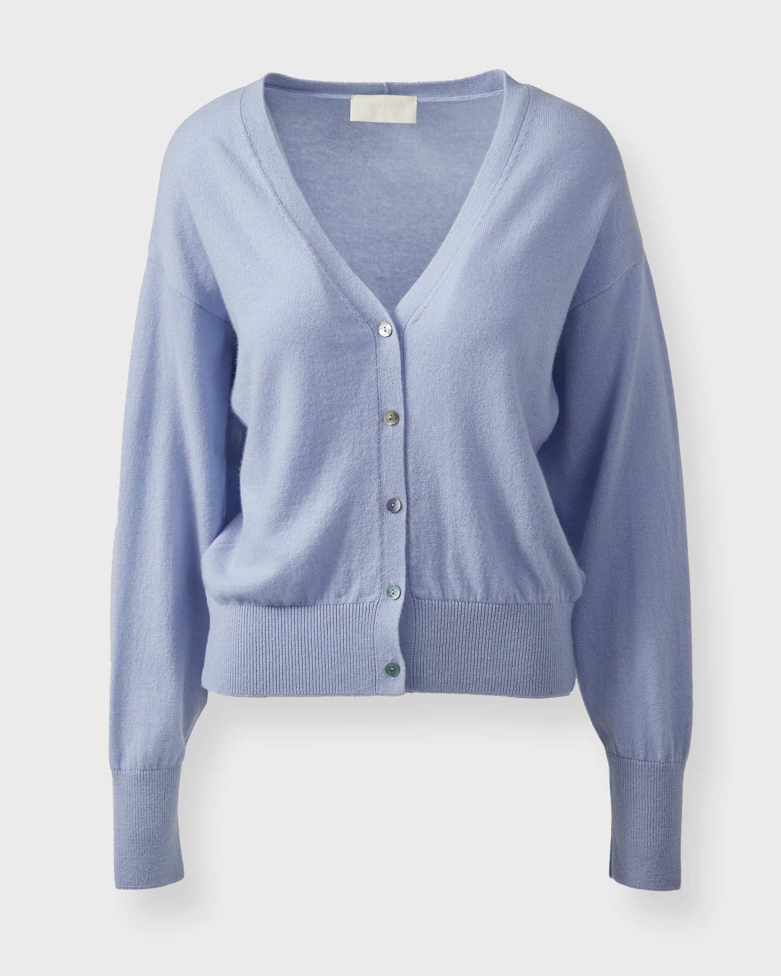 Wakakuu Icons Women's Light Blue Cardigan Harrow Cashmere Xl
