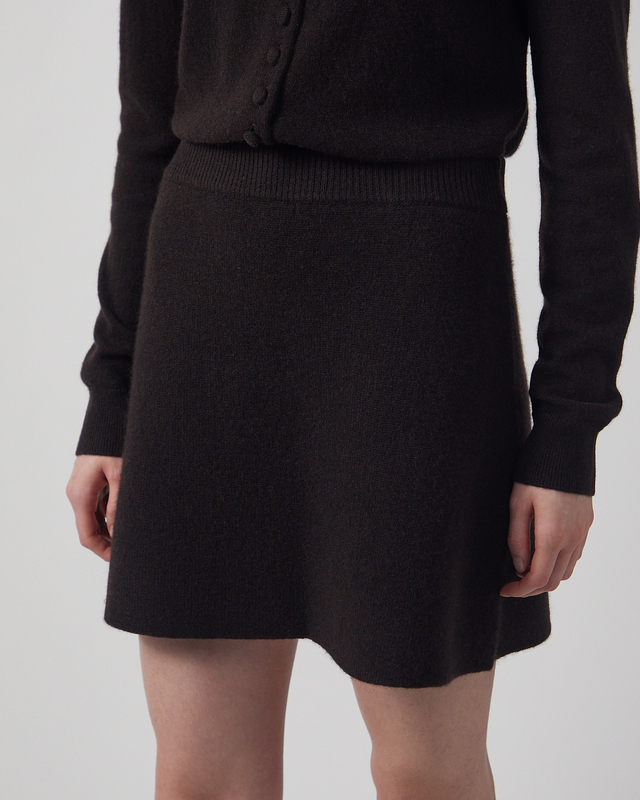 LISA YANG Skirt Clare Cashmere Mörkbrun 2 (M-L)