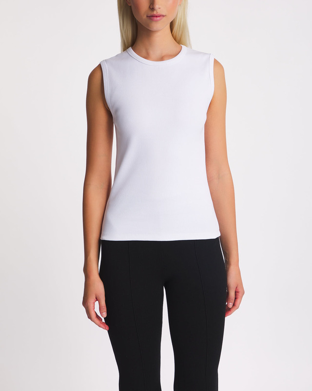 RÓHE Top Tight Rib Tank White 42