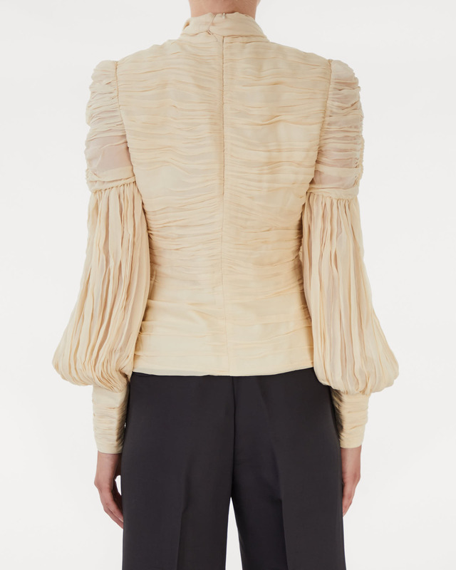 Zimmermann Celestial Ruched Blus Beige 0 (XS-S)