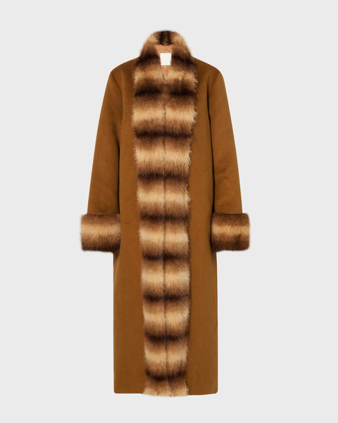 Kåpe Anouk Yve Faux Fur Wool Camel 1