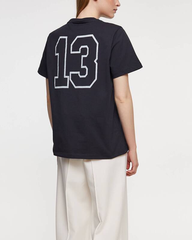 Ganni T-Shirt Basic Cotton Witch Relaxed Phantom  XL