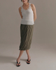 LEONÍ Top Älma Lace-trimmed Ribbed Silk Egg Shell 38