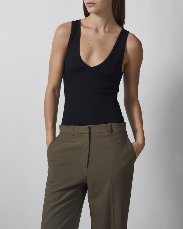 Wakakuu Icons Topp Lotus Rib Tank Svart XL