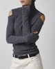 Wakakuu Icons Top Merino Wool Sania Cut Out Grey XS