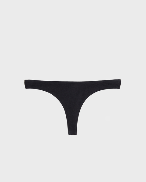 Panties Organic Thong Black 1