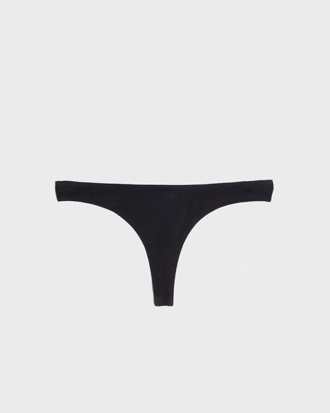 Trosor Organic Thong Svart 1
