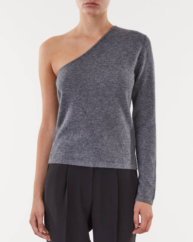 Wakakuu Icons Top One Shoulder Knitted Dark grey M