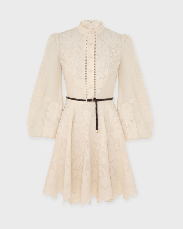 Zimmermann Dress Ottie Embroidered Mini Creme 1 (S-M)