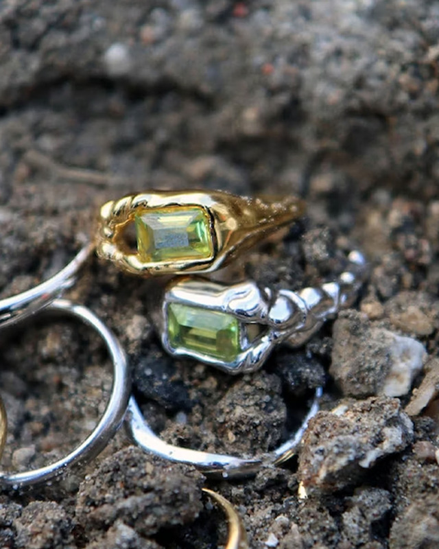 Maria Black Ring Lemon Disco Silver 58