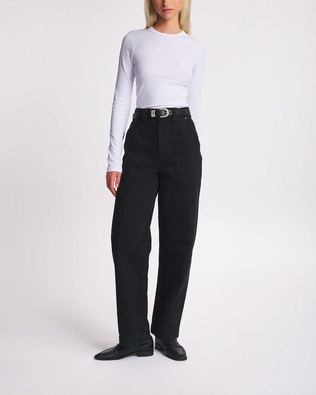 RÓHE Top Ribbed Cotton Crewneck White 36