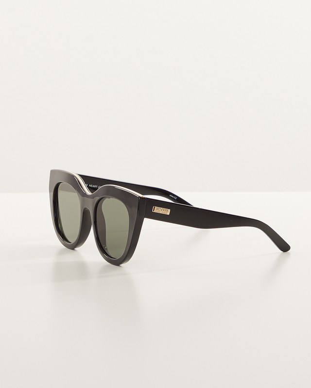 Le Specs Sunglasses Air Heart Svart/guld ONESIZE