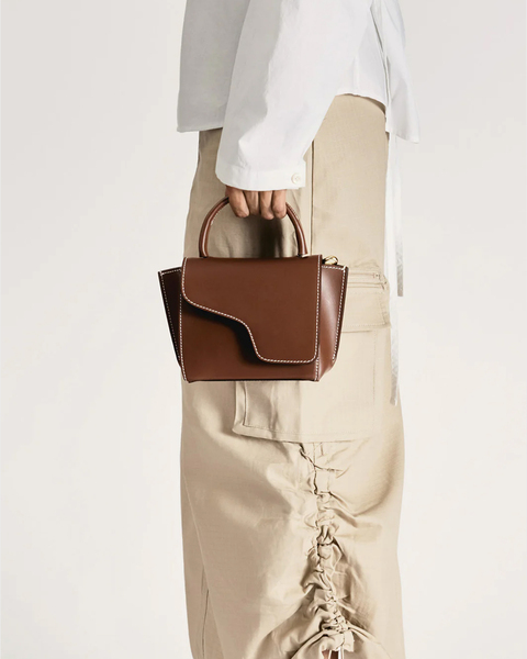 Bag Montalcino Cannella Contrast Stitch Brown ONESIZE 2