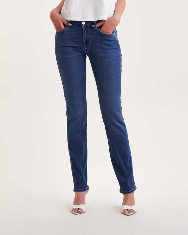 7 For All Mankind Jeans Kimmie Straight Bair Eco Mörkblå 27