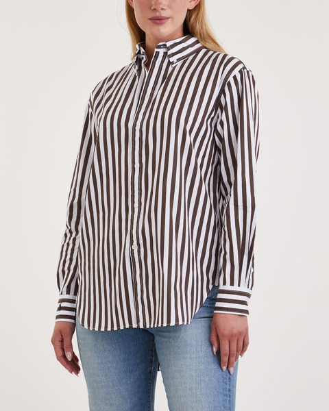 Skjorta Long Sleeve Button Front Stripe Multicolor 1