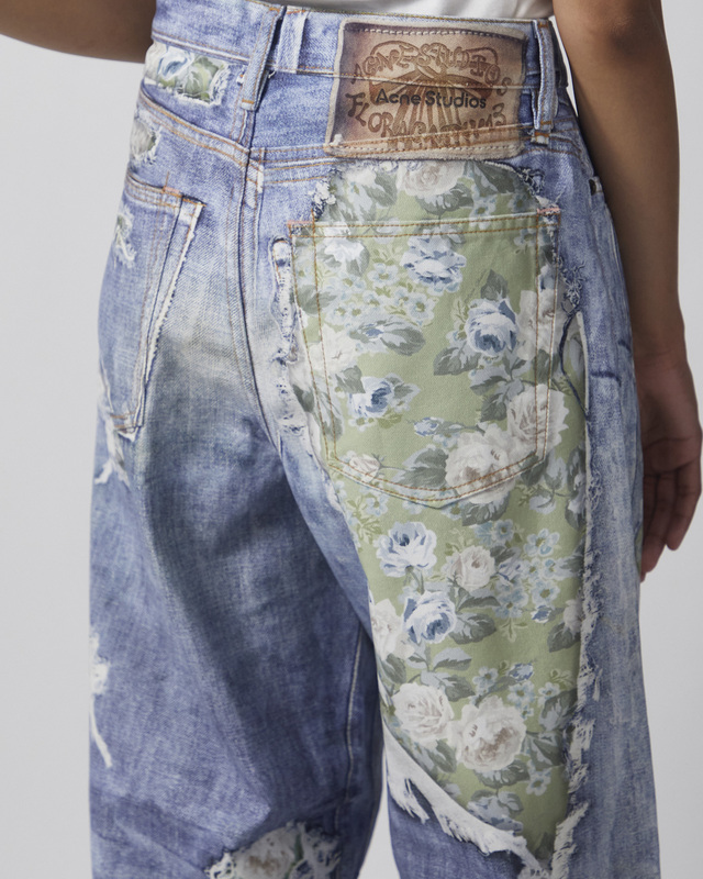 Acne Studios Jeans Trompe-L’œil 1981 Blue/green XXXS