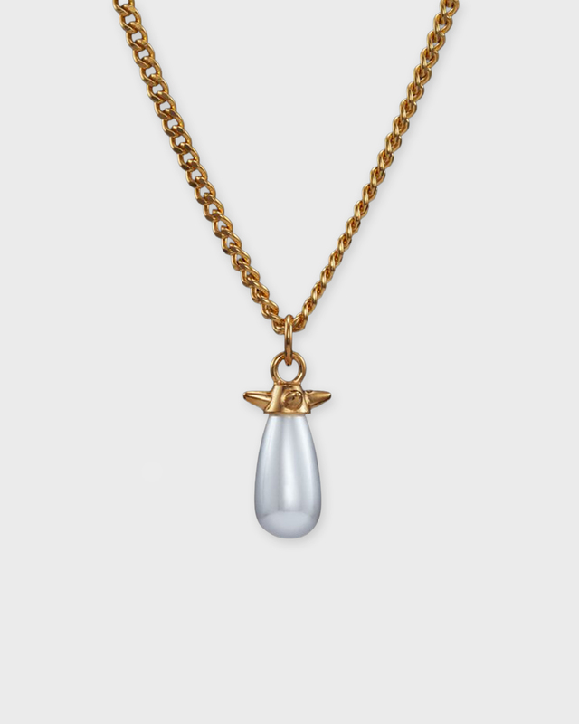 Maria Nilsdotter Necklace Pearl Tear Gold ONESIZE