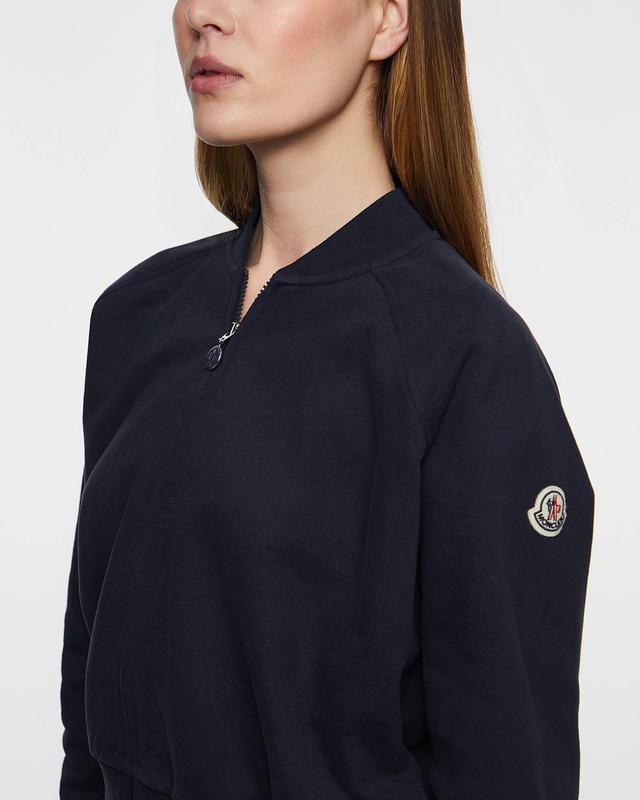 Moncler Kofta Zip-Up Cotton Fleece  Navy M