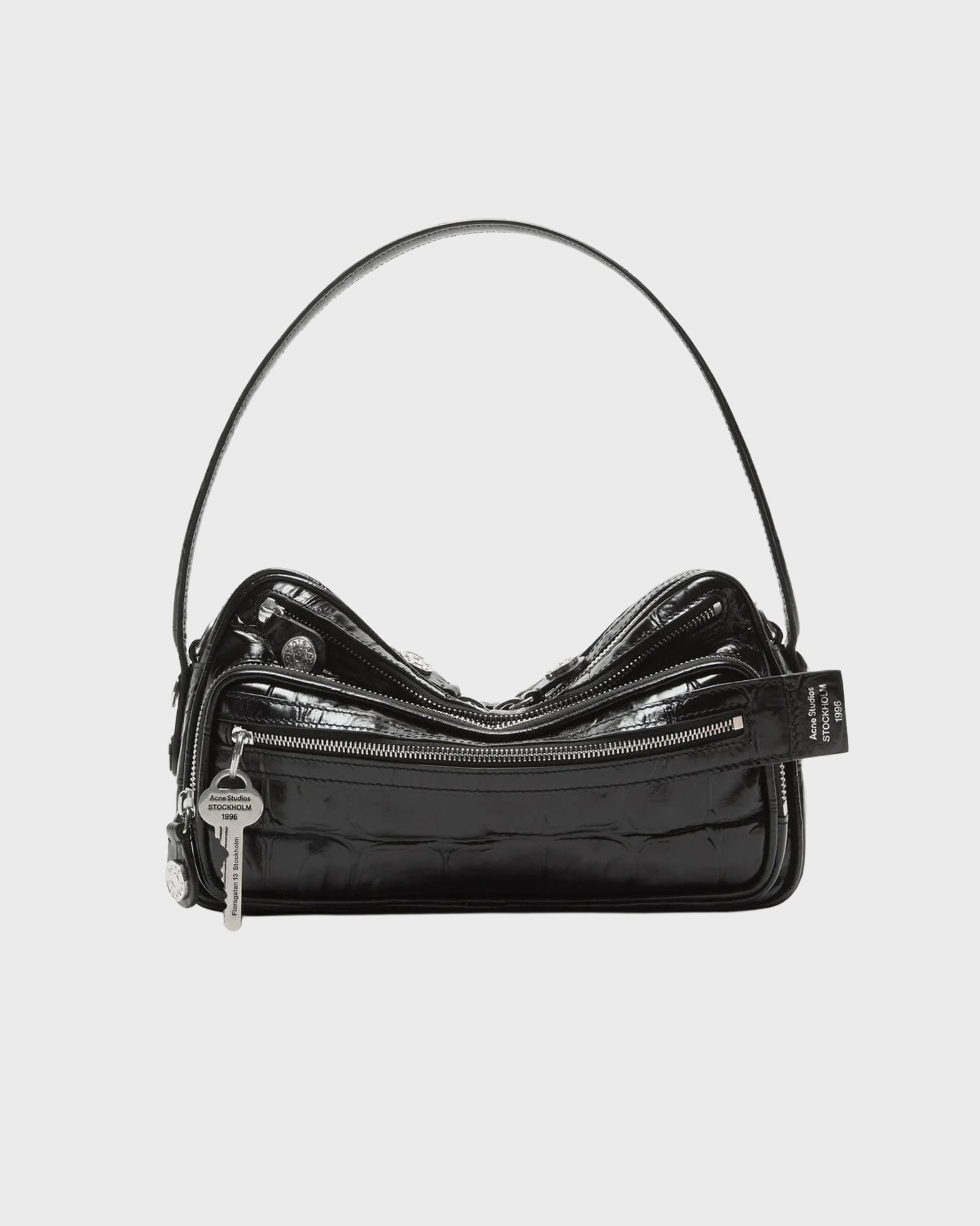 Acne Studios Women's Black Camero Party Croco Svart Onesize