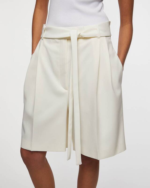 RÓHE Shorts Tailored Belted Offwhite 40