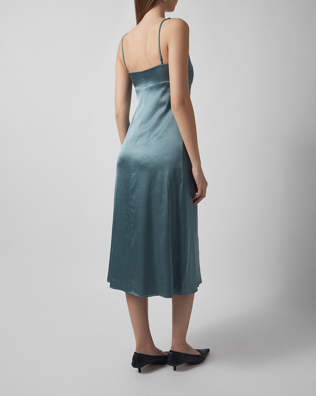 Acne Studios Dress Satin Slip Sage 36